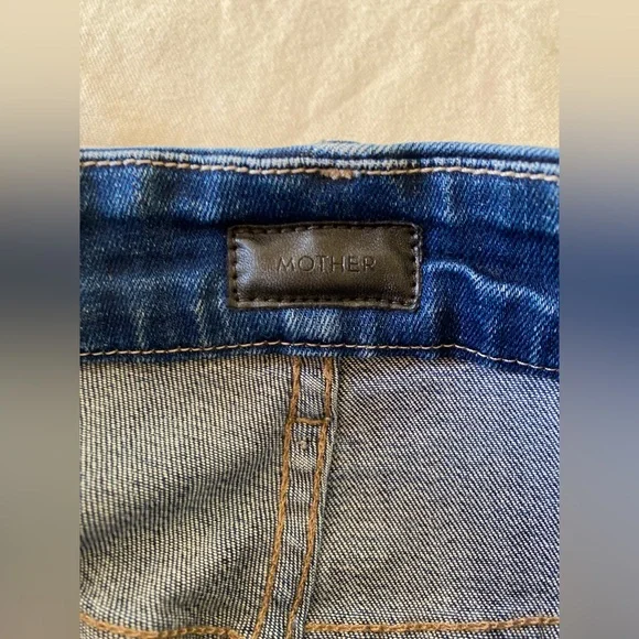 Mother The Looker High Waist Ankle Fray NightOwl Dark Wash Women's Blue Jeans 30 - Picture 7 of 12